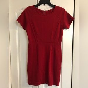 Red fitted dress